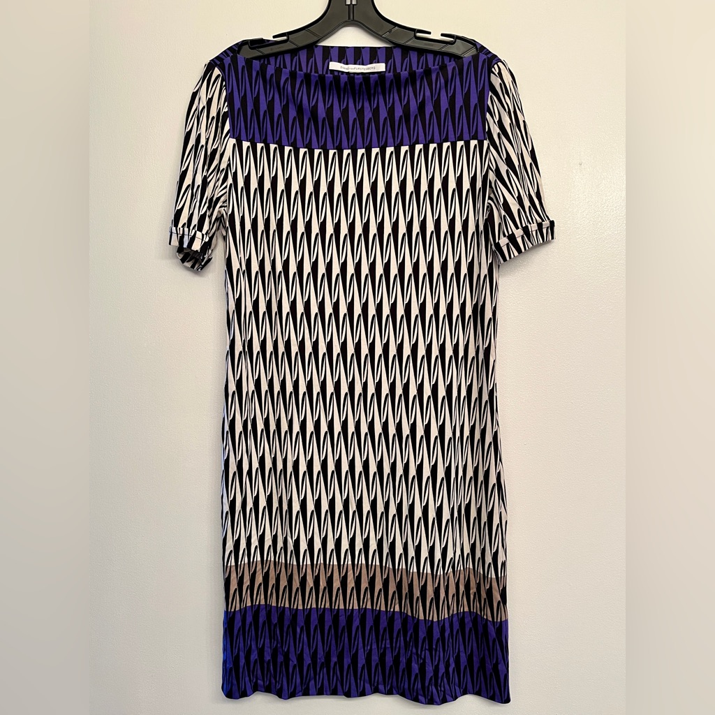 Diane Von Furstenberg Ruri Dress With Short Sleeves Size S/ M